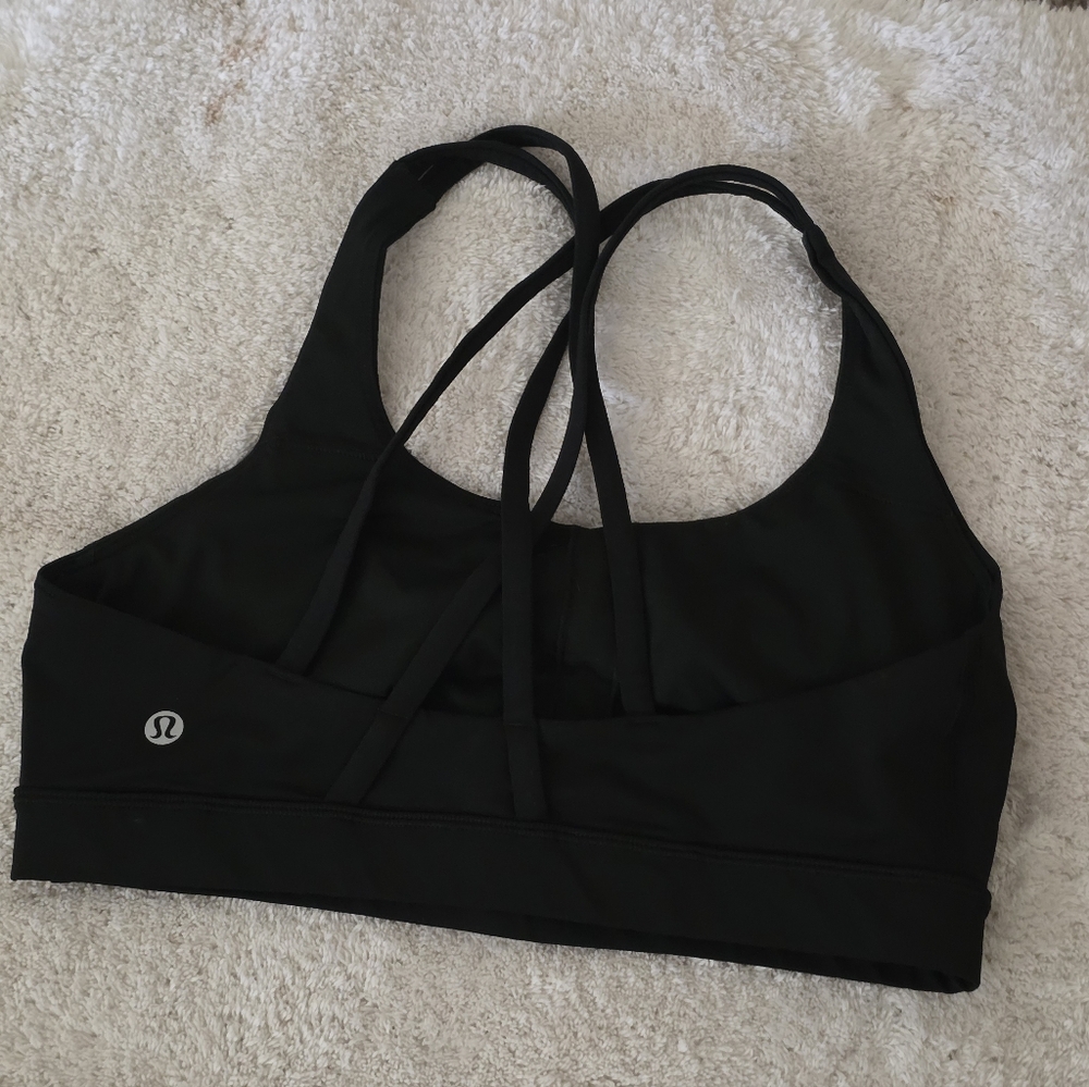 lululemon athletica Black Strappy Sports Bra Size 8